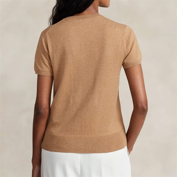 Polo Ralph Lauren Short Sleeve Jumper, Camel Melange